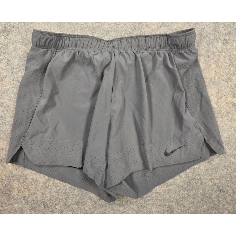 Nike Dri-FIT Mens Gray Running Shorts Perforated Mesh Liner Size Medium